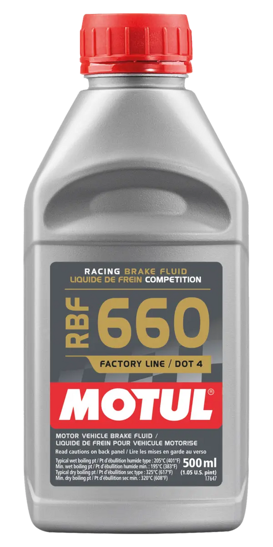 Motul RBF Factory Line Brake Fluid DOT 4 Racing Fluid - RBF 600 / RBF 660 500ml