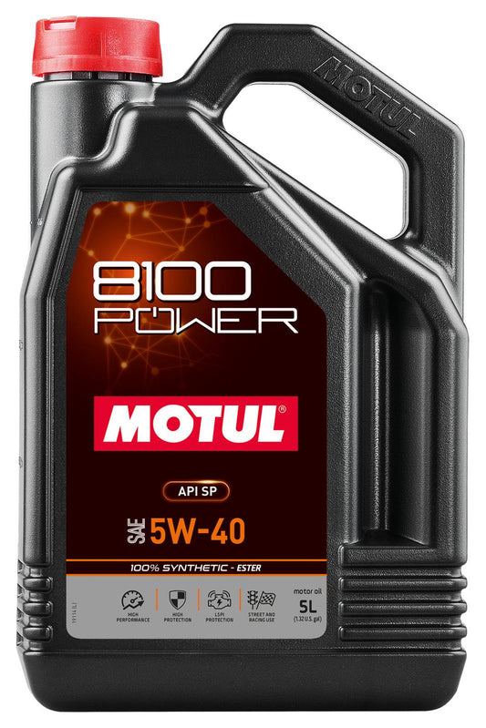 Motul 8100 Power 5W-40 Engine Oil – 1L / 5L