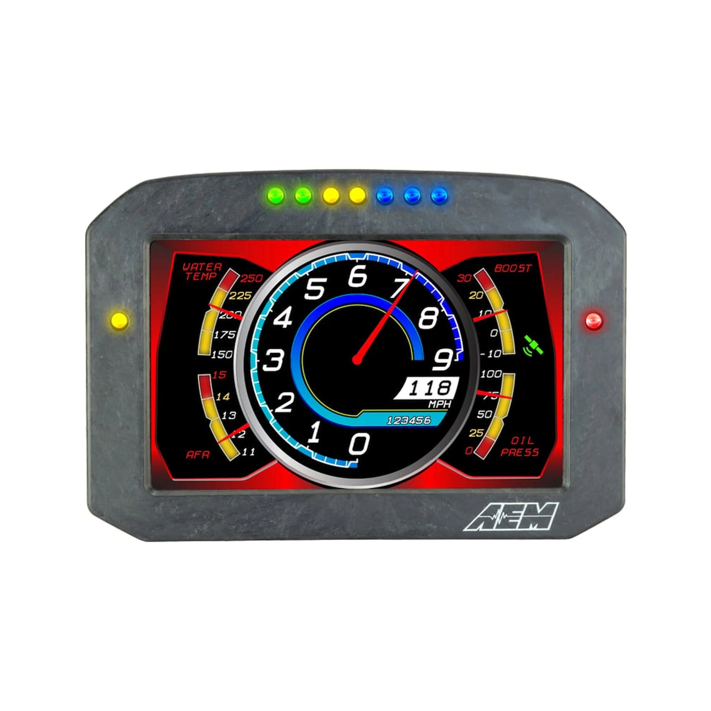 AEM CD-7F Carbon Flat Panel Digital Dash Display – 7" Flush-Mount Display