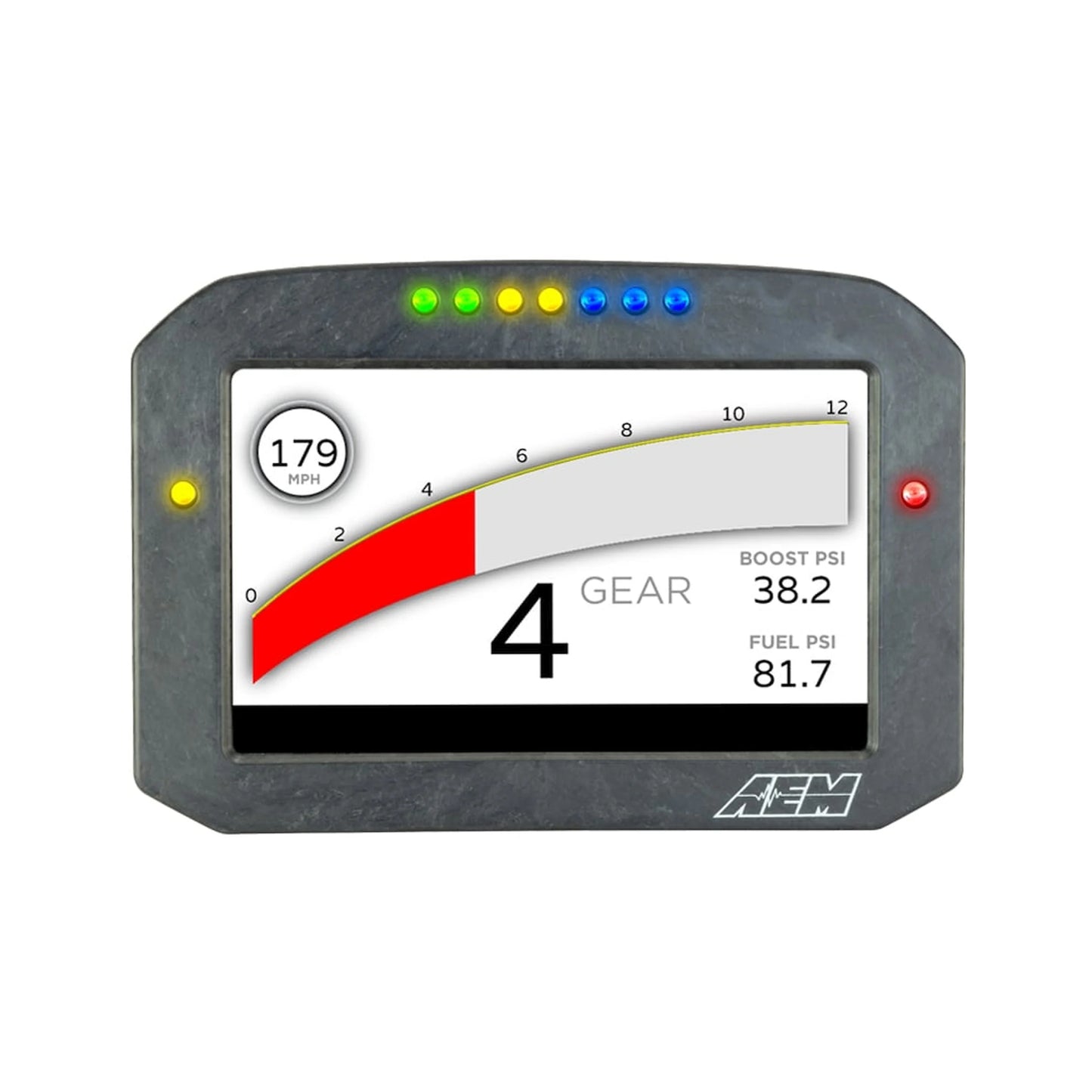 AEM CD-7F Carbon Flat Panel Digital Dash Display – 7" Flush-Mount Display