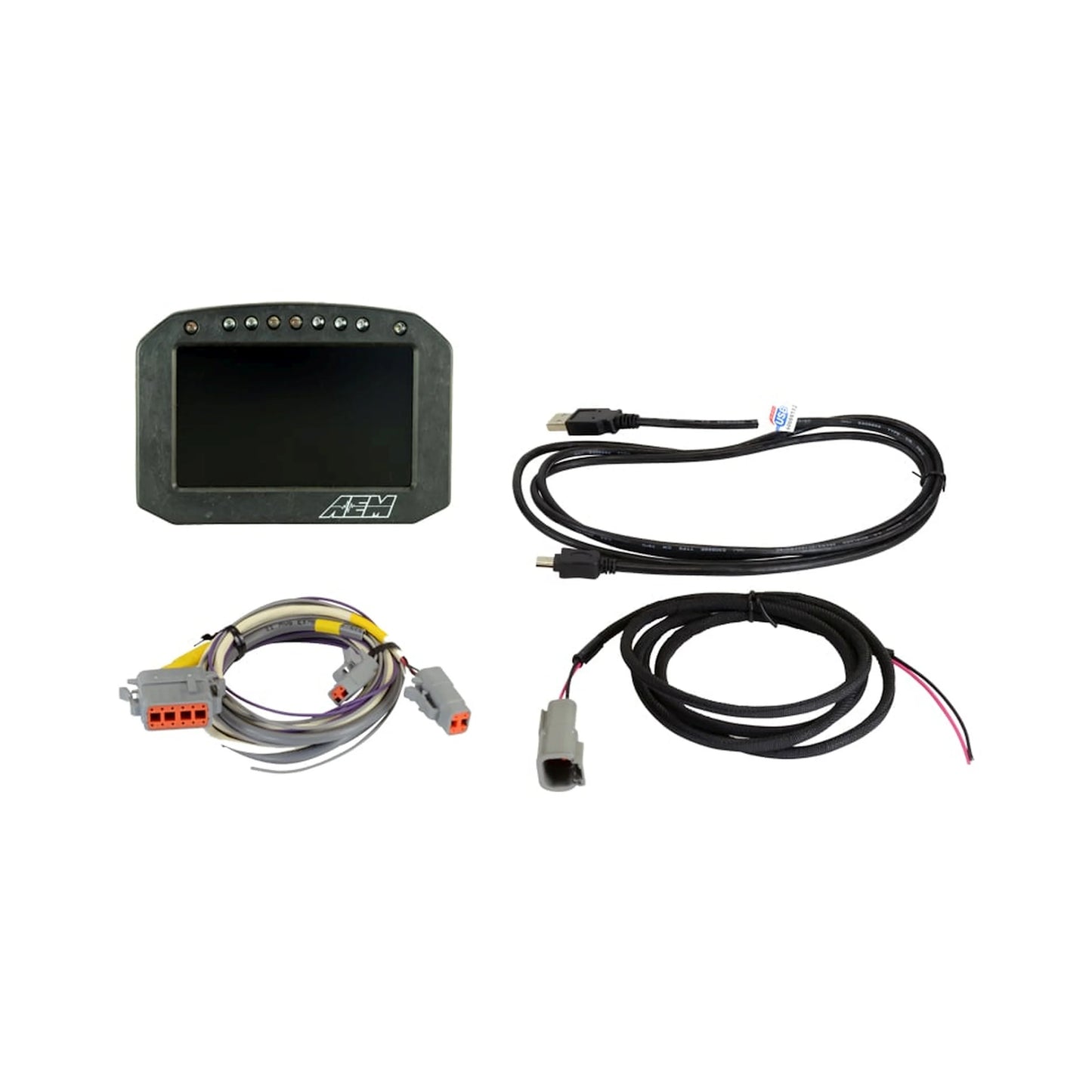 AEM CD-5F Carbon Flat Panel Digital Dash Display – 5" Flush-Mount Display