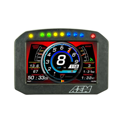 AEM CD-5F Carbon Flat Panel Digital Dash Display – 5" Flush-Mount Display