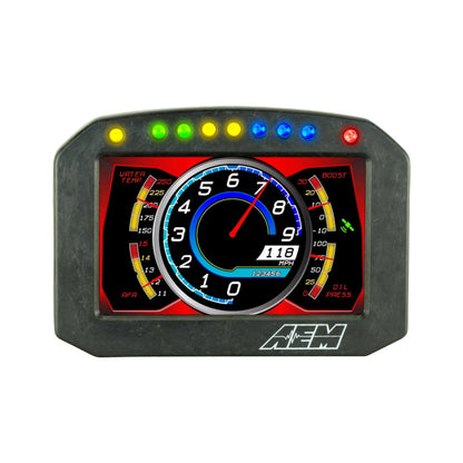 AEM CD-5F Carbon Flat Panel Digital Dash Display – 5" Flush-Mount Display