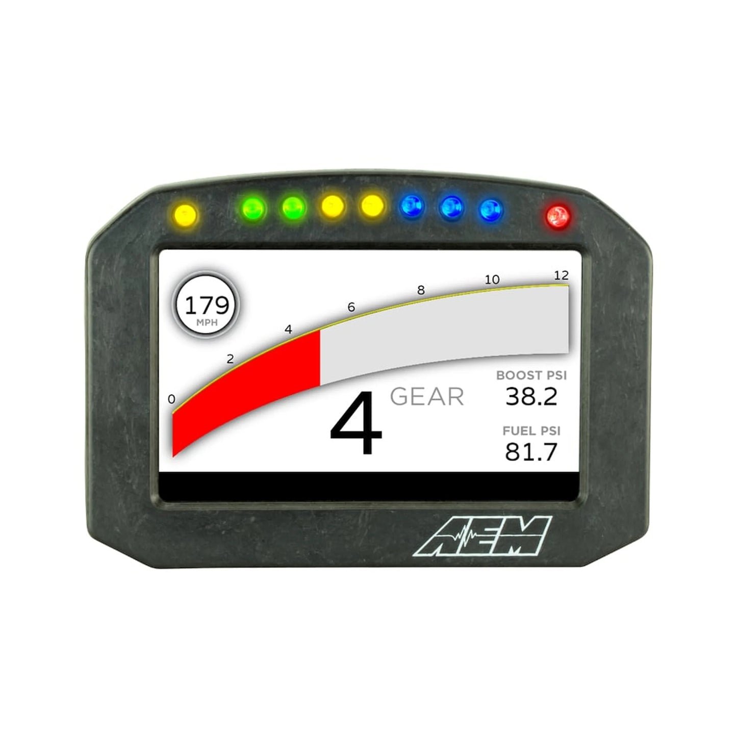 AEM CD-5F Carbon Flat Panel Digital Dash Display – 5" Flush-Mount Display