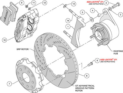 Wilwood Dynapro Front Big Brake Kit for Subaru WRX (2002–2021) & STI (2004–2021) – 12” Rotors - 4 Piston Calipers