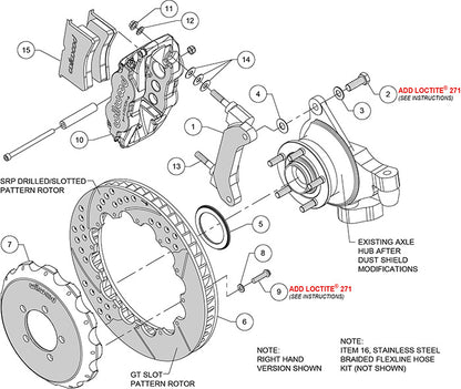 Wilwood FNSL6R Front Big Brake Kit for Subaru WRX (2002–2021) & STI (2004–2021) – 13” Rotors – 6 Piston Calipers