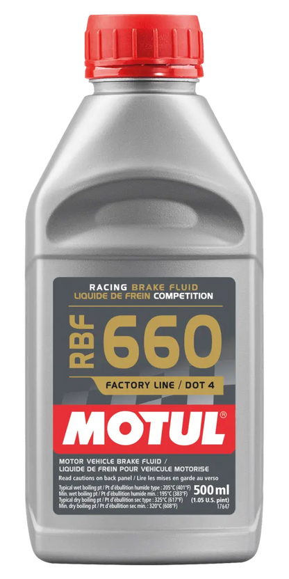 Motul RBF Factory Line Brake Fluid DOT 4 Racing Fluid - RBF 600 / RBF 660 500ml