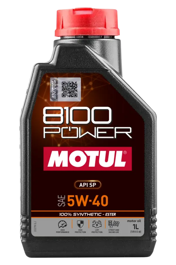 Motul 8100 Power 5W-40 Engine Oil – 1L / 5L